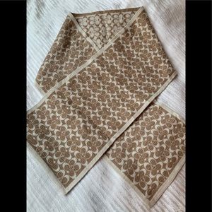 Never worn Coach Signature Merino Wool Scarf